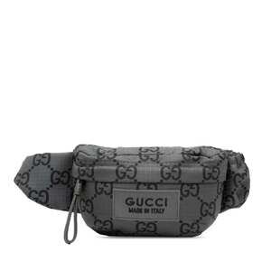 GUCCI Gray Leather Fanny Pack